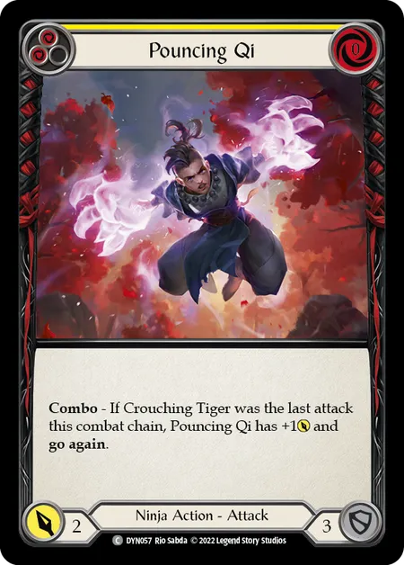 Pouncing Qi (Yellow) - DYN - Rainbow Foil