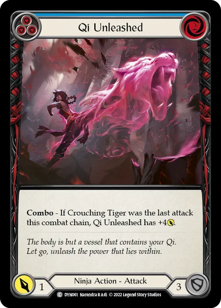 Qi Unleashed (Blue) - DYN - Rainbow Foil