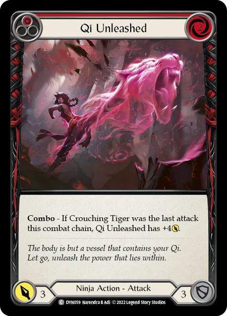 Qi Unleashed (Red) - DYN - Rainbow Foil