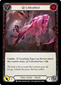 flesh and blood dynasty qi unleashed red dyn rainbow foil