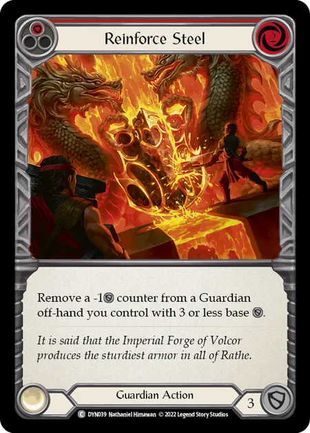 Reinforce Steel (Red) - DYN - Rainbow Foil