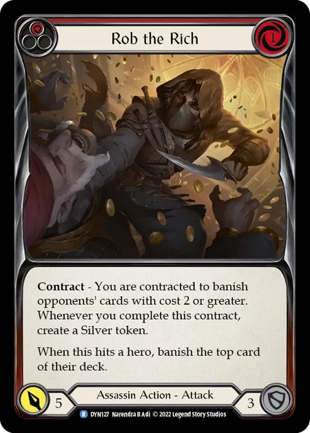 Rob the Rich (Red) - DYN - Rainbow Foil