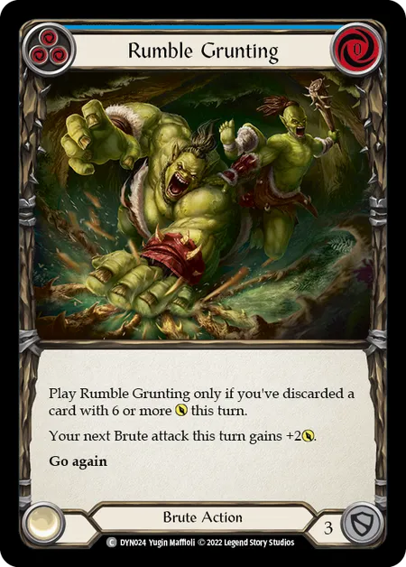 Rumble Grunting (Blue) - DYN - Rainbow Foil