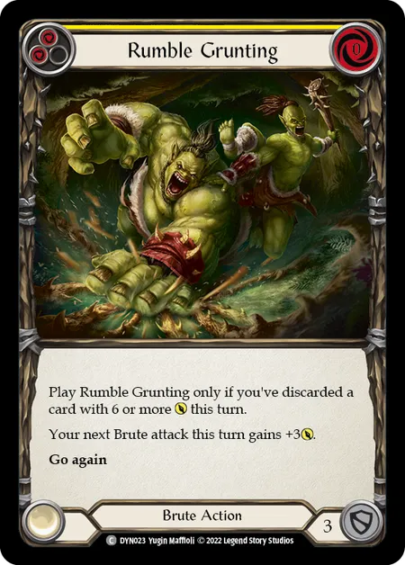 Rumble Grunting (Yellow) - DYN - Rainbow Foil