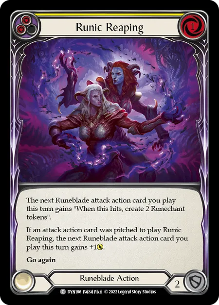 Runic Reaping (Yellow) - DYN - Rainbow Foil