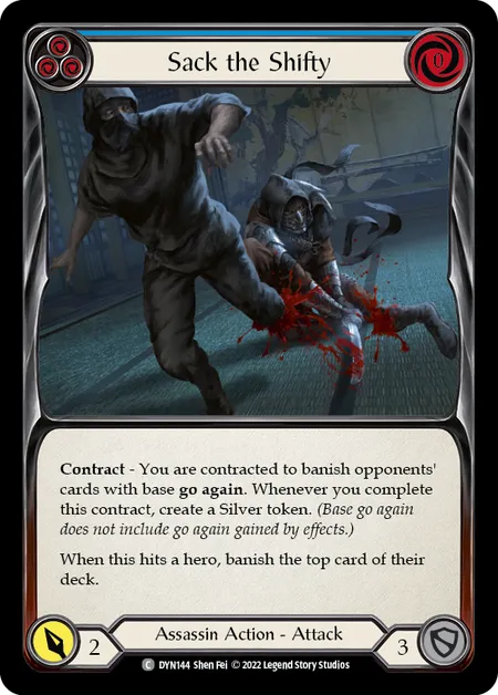 Sack the Shifty (Blue) - DYN - Rainbow Foil