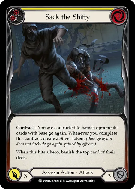 Sack the Shifty (Yellow) - DYN - Rainbow Foil