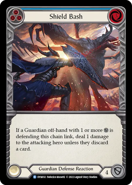 Shield Bash (Blue) - DYN - Rainbow Foil