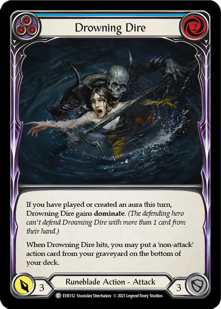 Drowning Dire (Blue) - 1st edition EVR Rainbow Foil