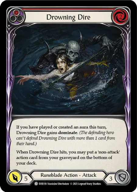 Drowning Dire (Red) - 1st edition EVR Rainbow Foil