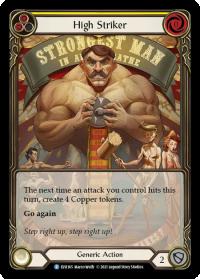 flesh and blood everfest high striker yellow extended art 1st edition evr rainbow foil