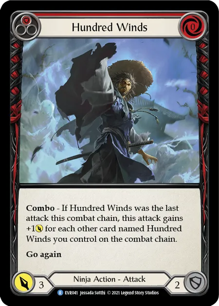 Hundred Winds (Red) - 1st edition EVR Rainbow Foil