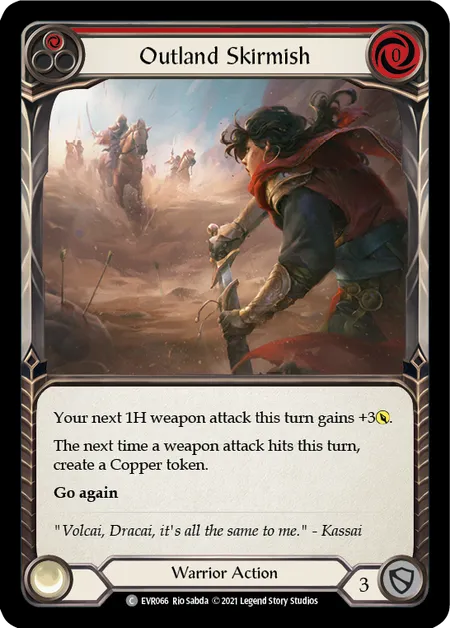 Outland Skirmish (Red) - 1st edition EVR Rainbow Foil