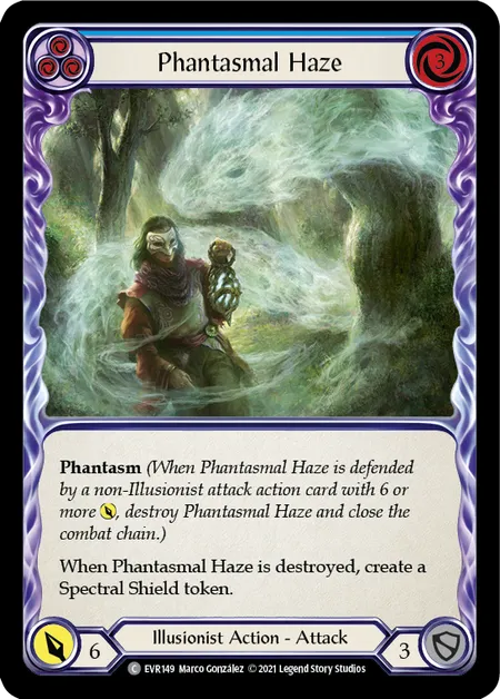 Phantasmal Haze (Blue) - 1st edition EVR Rainbow Foil