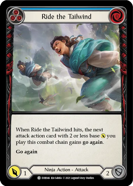 Ride the Tailwind (Blue) - 1st edition EVR Rainbow Foil