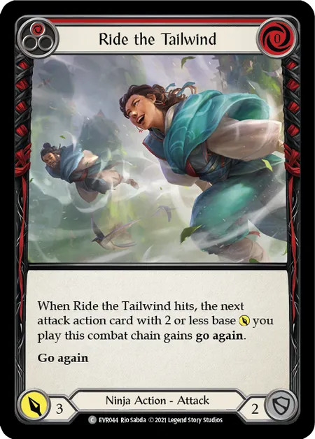 Ride the Tailwind (Red) - 1st edition EVR Rainbow Foil