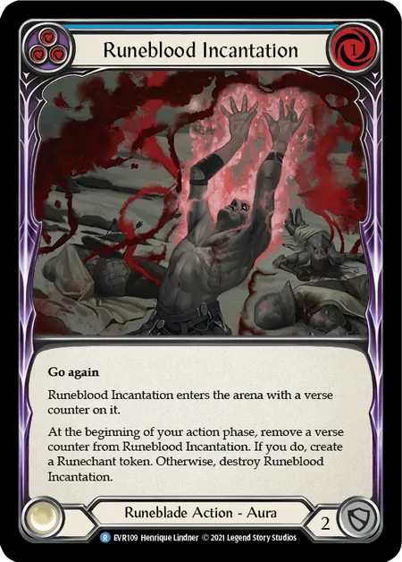 Runeblood Incantation (Blue) - 1st edition EVR Rainbow Foil