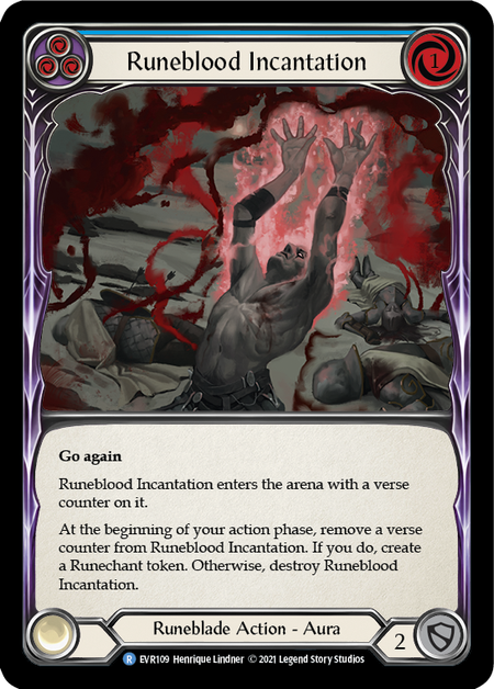 Runeblood Incantation (Blue) - 1st edition EVR