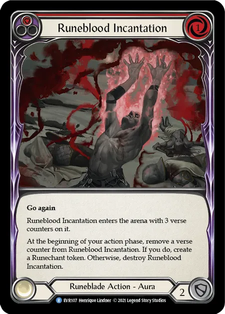 Runeblood Incantation (Red) - 1st edition EVR Rainbow Foil