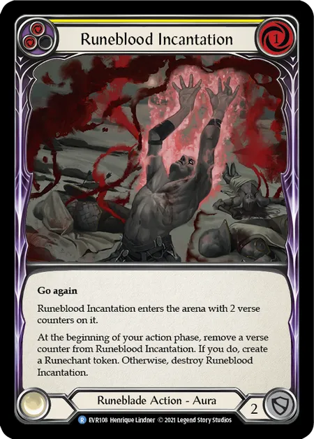 Runeblood Incantation (Yellow) - 1st edition EVR Rainbow Foil