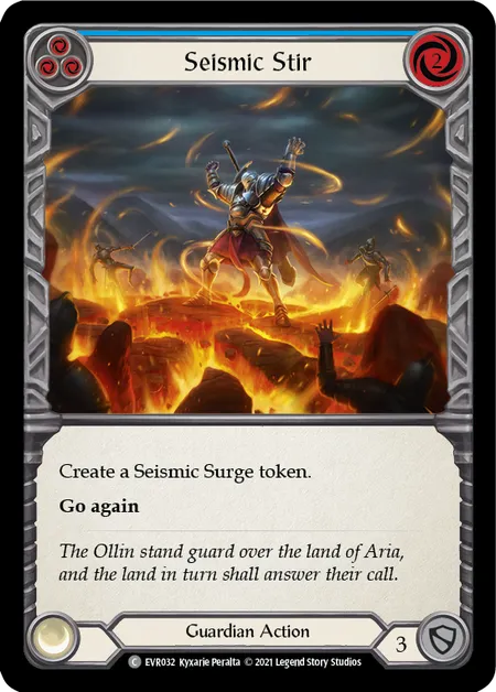 Seismic Stir (Blue) - 1st edition EVR Rainbow Foil