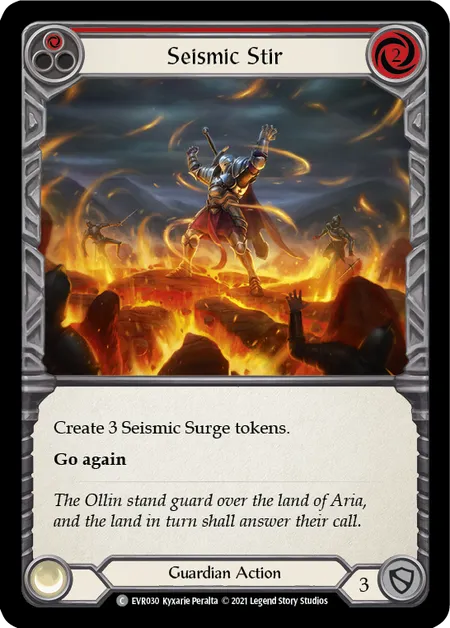 Seismic Stir (Red) - 1st edition EVR Rainbow Foil