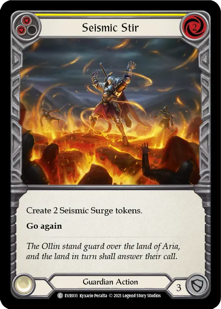 Seismic Stir (Yellow) - 1st edition EVR Rainbow Foil