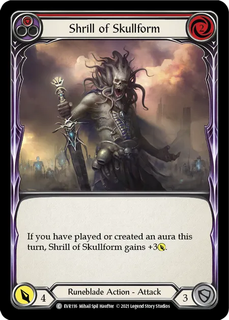 Shrill of Skullform (Red) - 1st edition EVR Rainbow Foil