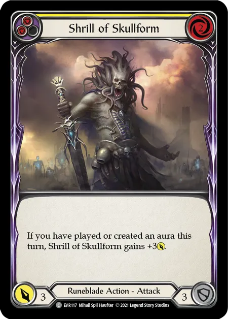Shrill of Skullform (Yellow) - 1st edition EVR Rainbow Foil