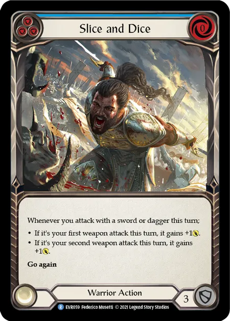 Slice and Dice (Blue) - 1st edition EVR Rainbow Foil