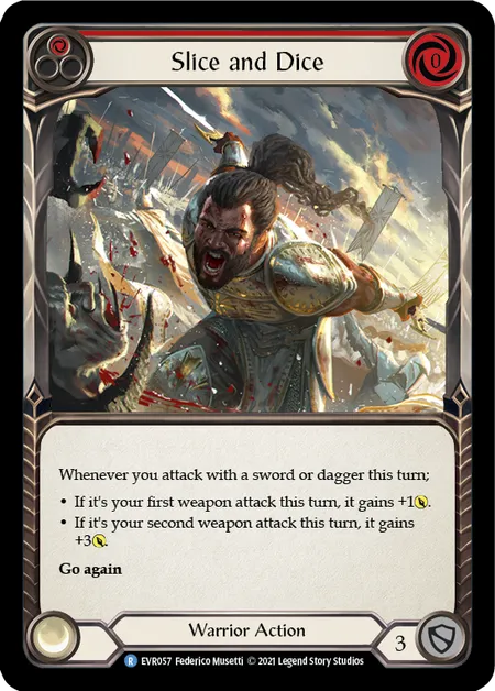 Slice and Dice (Red) - 1st edition EVR Rainbow Foil