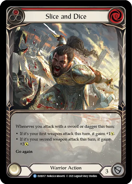 Slice and Dice (Red) (Extended Art) - 1st edition EVR Rainbow Foil