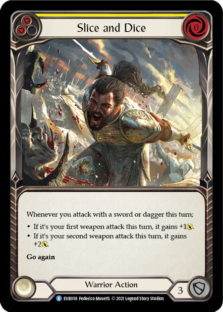Slice and Dice (Yellow) - 1st edition EVR Rainbow Foil
