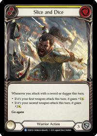 flesh and blood everfest slice and dice yellow 1st edition evr rainbow foil