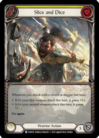 flesh and blood everfest slice and dice yellow extended art 1st edition evr rainbow foil