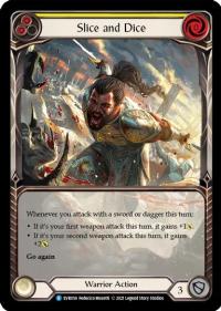 flesh and blood everfest slice and dice yellow extended art 1st edition evr