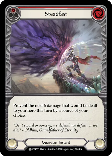 Steadfast (Red) - 1st edition EVR Rainbow Foil