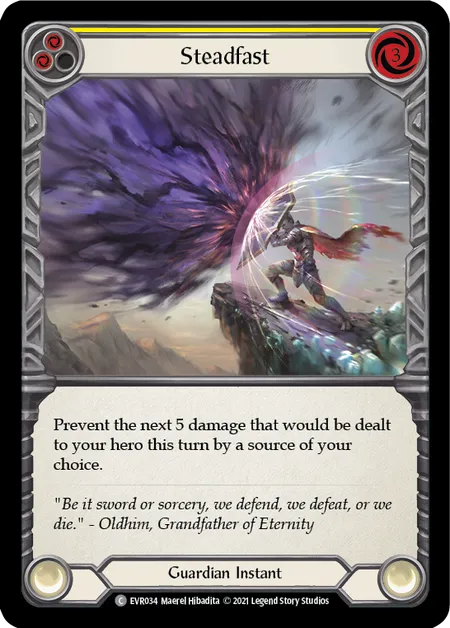 Steadfast (Yellow) - 1st edition EVR Rainbow Foil