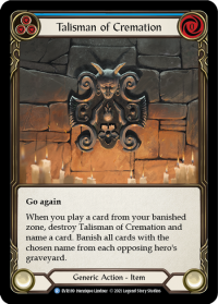 flesh and blood everfest talisman of cremation 1st edition evr