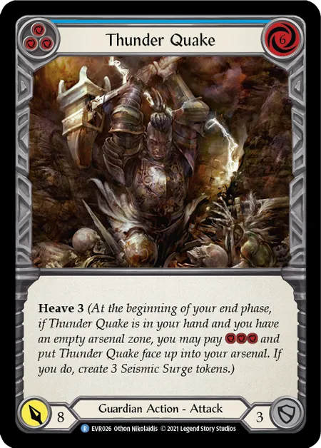 Thunder Quake (Blue) - 1st edition EVR Rainbow Foil