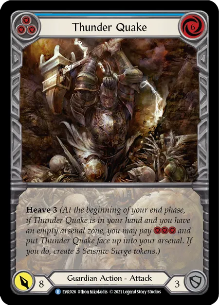 Thunder Quake (Blue) (Extended Art) - 1st edition EVR Rainbow Foil