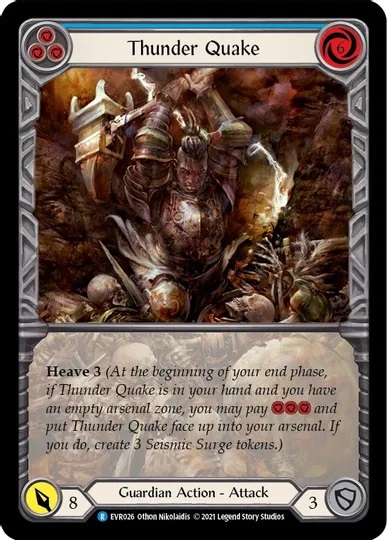 Thunder Quake (Blue) (Extended Art) - 1st edition EVR