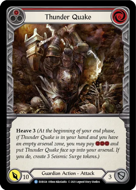 Thunder Quake (Red) - 1st edition EVR Rainbow Foil