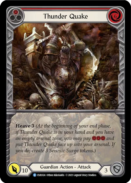 Thunder Quake (Red) (Extended Art) - 1st edition EVR Rainbow Foil