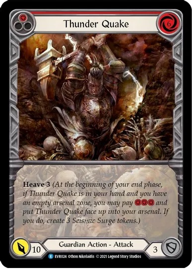Thunder Quake (Red) (Extended Art) - 1st edition EVR