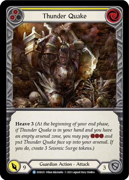 Thunder Quake (Yellow) - 1st edition EVR Rainbow Foil