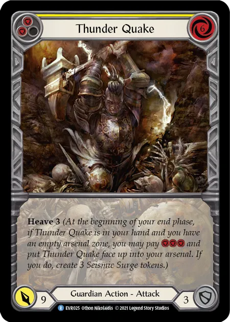 Thunder Quake (Yellow) (Extended Art) - 1st edition EVR Rainbow Foil