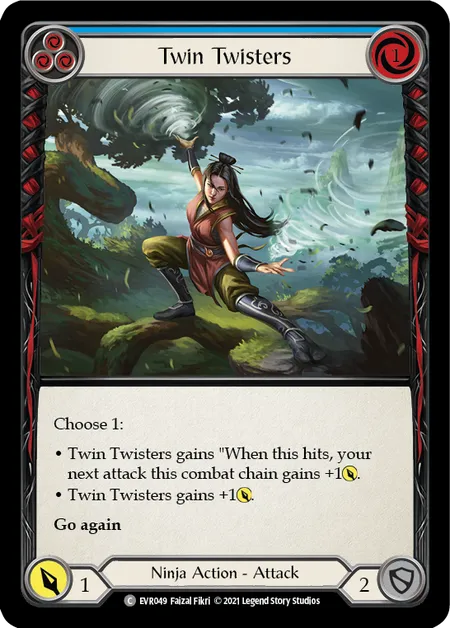Twin Twisters (Blue) - 1st edition EVR Rainbow Foil