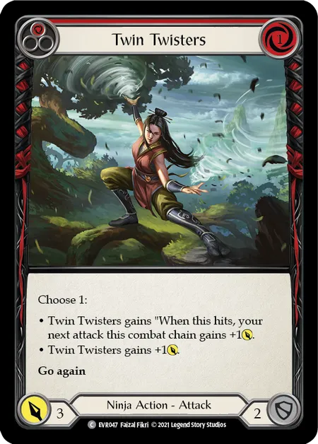 Twin Twisters (Red) - 1st edition EVR Rainbow Foil