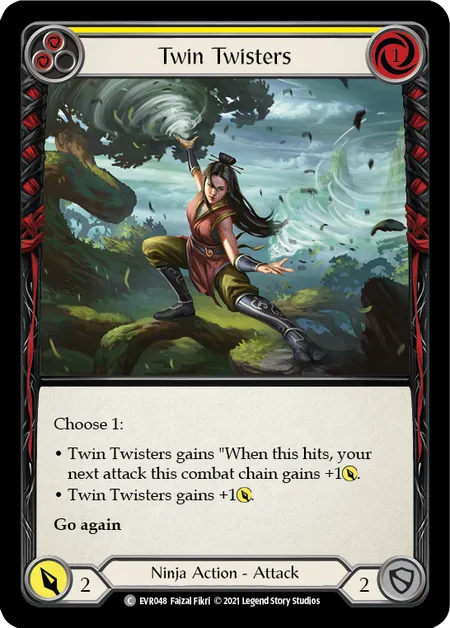 Twin Twisters (Yellow) - 1st edition EVR Rainbow Foil